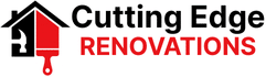 Cutting Edge Renovations Banner Logo White Cutting Edge Renovations Logo